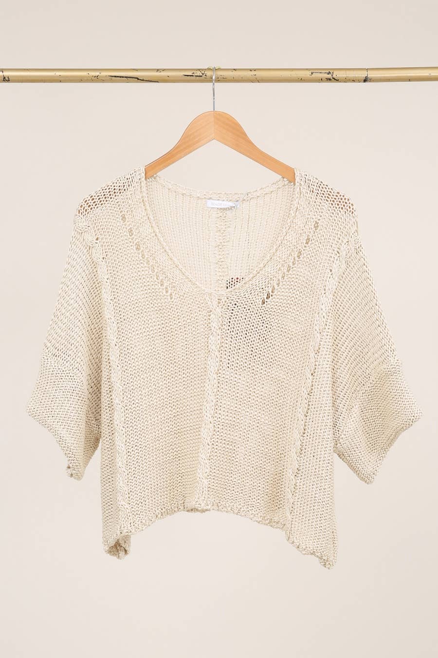 Cotton knit sweater 1916 100% LINEN